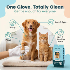 Uproot Clean QuickClean Gloves Pro are lick-safe for messier paws.