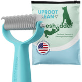 Uproot Clean undercoat rake dog-teeth: effective undercoat removal for dogs.