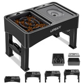 UPSKY 2-in-1 elevated dog bowls slow feeder stand shown for calmer meals.
