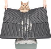 UPSKY cat litter mat with arch design catches litter for cleaner floors
