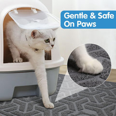 UPSKY litter mat anti-slip bottom keeps mat in place during everyday use