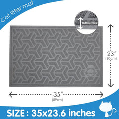 UPSKY litter mat features waterproof layer to protect floors from moisture
