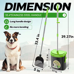 Durable metal rake by UPSKY for clean scooping on various surfaces.