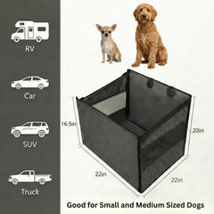 Urbiscape Dog Car Seat waterproof fabric protects upholstery from mud and spills.
