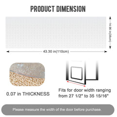 Uross 0.07 inch thick PVC protector guards carpets from scratches.