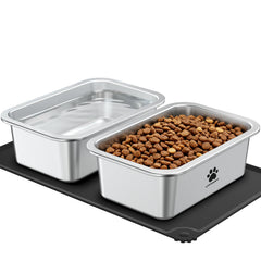 URPOWER 0.85 gallon large dog bowls, front view, easy access during meals.