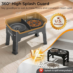 URPOWER 360-degree splash guard keeps feeding area cleaner