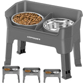 URPOWER 3-in-1 elevated dog bowls stand for comfortable feeding height