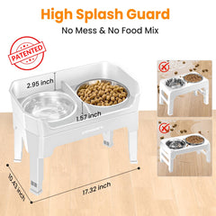 URPOWER four-height settings shown on dog bowl stand for growing dogs
