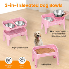 URPOWER anti-spill edges help keep food and water tidy.