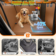 URPOWER dog car seat cover non-slip PU leather keeps pets secure on bumpy rides