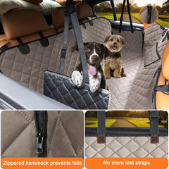 URPOWER seat cover with side flaps aiding elderly dogs entering the car