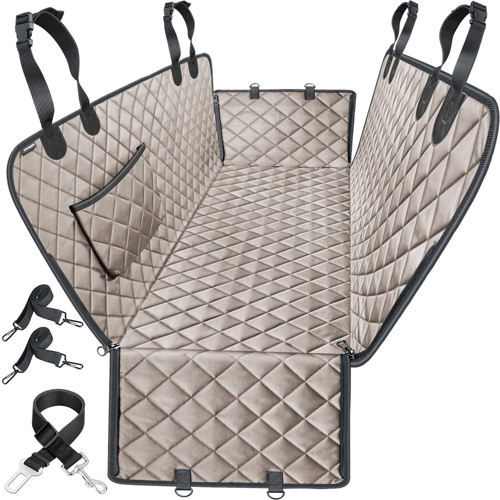 URPOWER dog seat cover waterproof back-seat hammock protects upholstery and prevents spills.