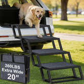 URPOWER dog stairs with extra-wide 20-inch platform for stable ascent