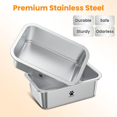 URPOWER dual bowls keep food and water separate for fresher meals.