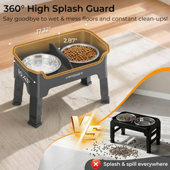 URPOWER center divider keeps kibble and water separate for cleaner meals.
