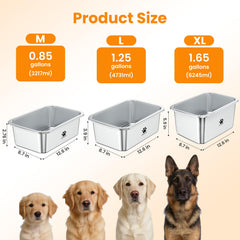 URPOWER large stainless steel dog bowl designed for medium to large dogs