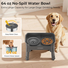 URPOWER water bowl no spill design keeps fur dry