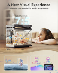 URUQ triple-filtration system keeps water clearer and promotes healthier microflora.