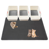 USHARP Extra Large Cat Litter Mat traps litter and protects floors.
