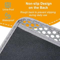 USHARP urine-protection base prevents floor damage from spills.