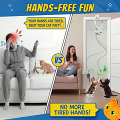 Usydjrn flying bird attachment offers dynamic chase fun for indoor cats.
