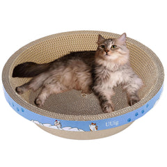 UUig cat-scratcher-round-bowl-bed offers a cozy lounging space for claws and naps.