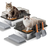 Uupin XL 2-pack litter box main view shows ample space for large cats.