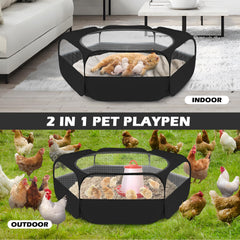 UWE small animal playpen in waterproof fabric keeps habitat clean and dry.
