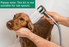 V-Frankness integrated brush showerhead for quick dirt and tangles removal.