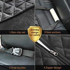 Non-slip surface with seat anchors to prevent movement