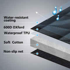 Vailge side flaps ease entry while protecting door edges from scratches