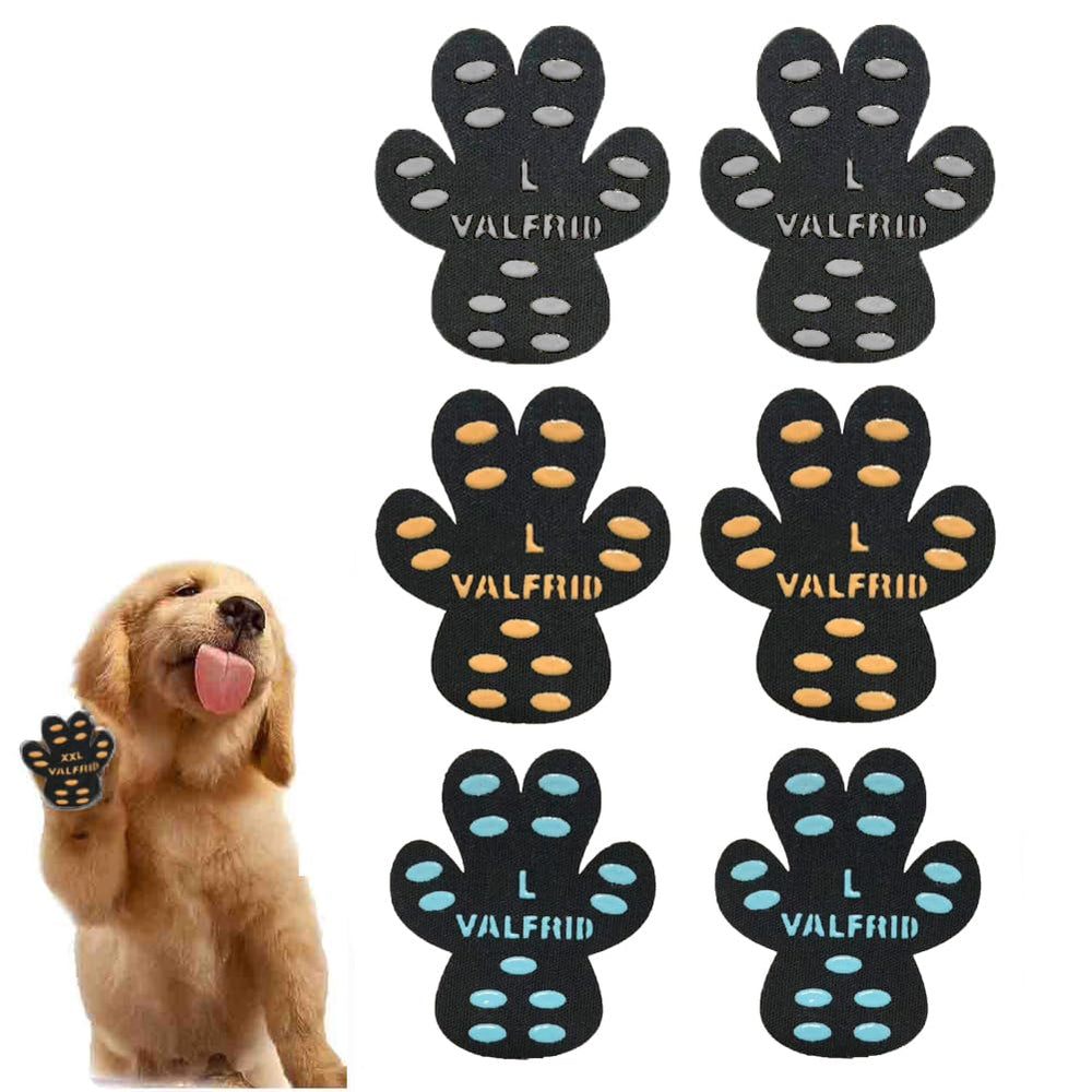 VALFRID dog paw pads top view show anti-slip traction for confident steps