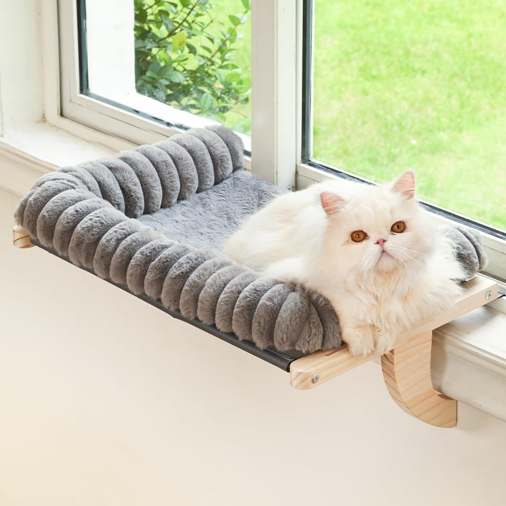 Valigogo cloud-soft cushion on the cat window perch for cozy naps.