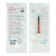 Van Beek Natural Science DiaGel kittens oral solution being poured for dosing.