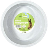 Van Ness Crock Heavyweight Dish front view, sturdy large-dog bowl for stable feeding