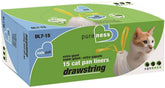 Van Ness Pureness extra giant drawstring liner with simple closure for mess-free cleanup.