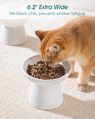 Vancasso wide opening reduces whisker contact for comfortable feeding.