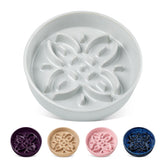 Vancasso floral maze slow-feeder bowl slows meals for small dogs.
