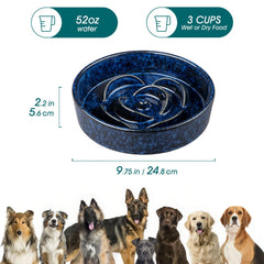 Interior ridges visible inside the Vancasso slow feeder bowl for mindful eating