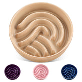 Vancasso slow feeder bowl with maze design promotes careful eating and mental engagement.