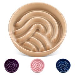 Vancasso slow feeder bowl with maze design promotes careful eating and mental engagement.