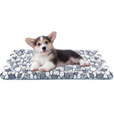 VANKEAN dog crate pad bed gray reversible for seasonal comfort.