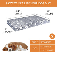 VANKEAN reversible dog bed with canvas side in grey for breathable comfort.