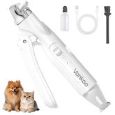 Vankoo 2-in-1 nail clippers with LED light for precise paw trimming.