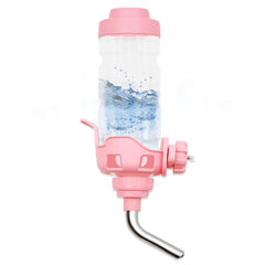 Vannon dog water dispenser for cage, pink, 34oz capacity for reliable hydration.