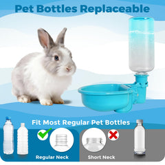 Vannon outside-cage bottle design simplifies water changes and reduces spills.