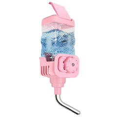 Pink Vannon water dispenser in full view for crate hydration