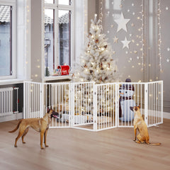 Vantas extra tall dog gate, 24-in height, helps deter jumping.