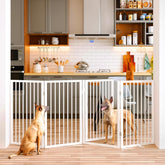 Vantas folding gate demonstrates durable metal construction for wide doorways